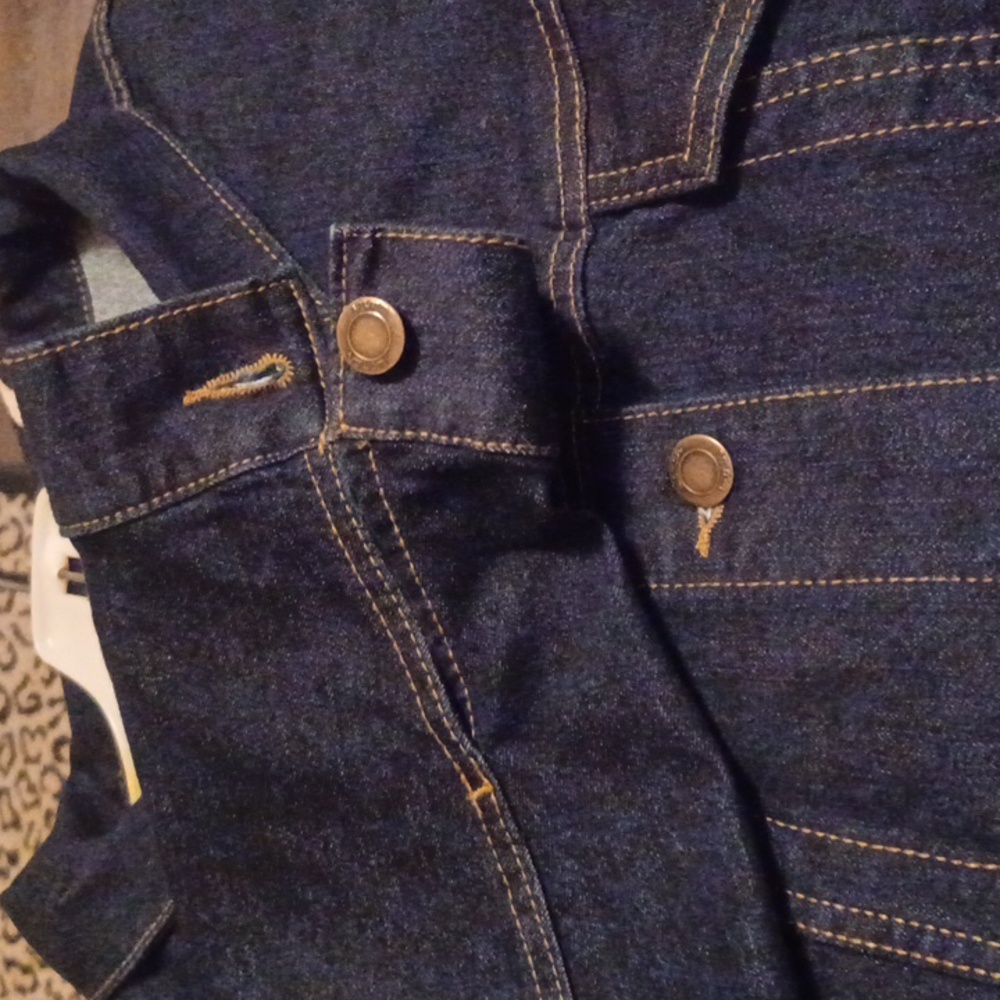 NAVY BLUE BLUE JEAN JACKET NEW, PLUS SIZE 28W BY WOMAN WITHIN - Picture 4 of 7